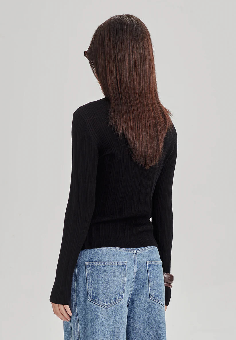 Superfine Wool Base Knit Blk