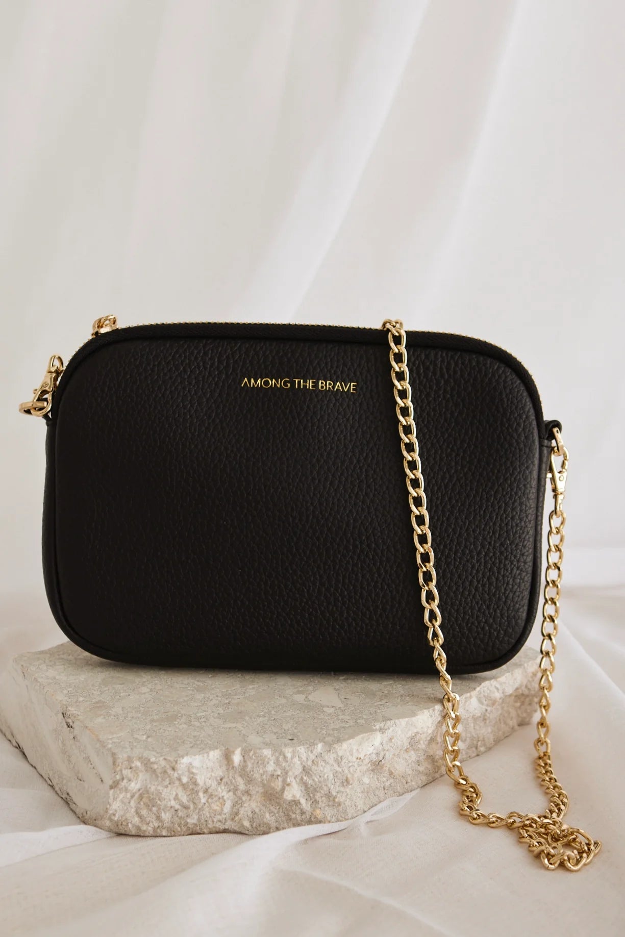 Florence Black Leather Single Pouch Bag