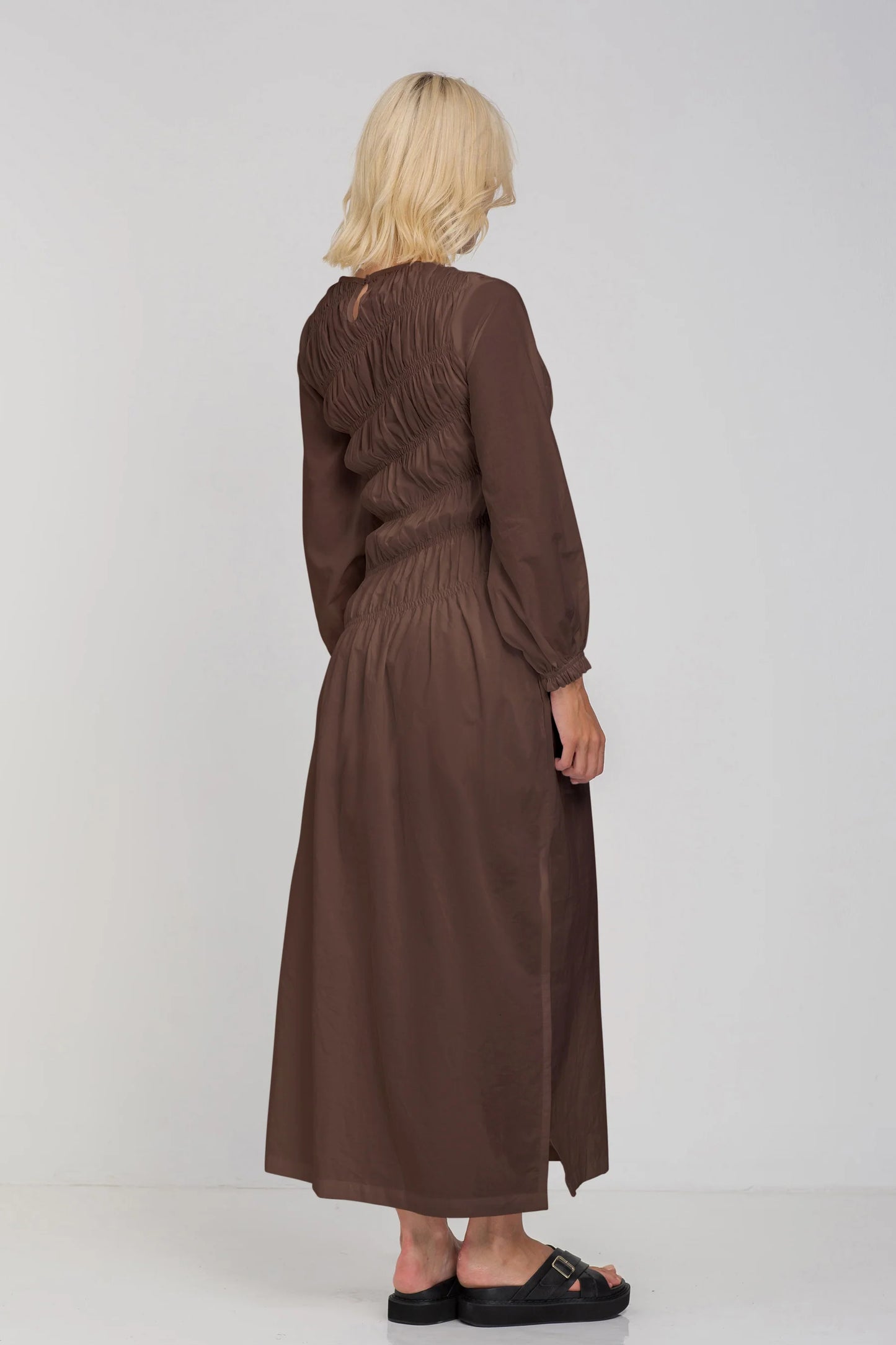 Grow With Me Dress Chocolate