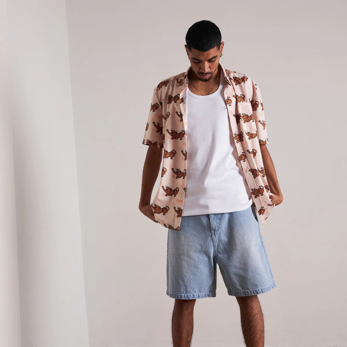 Crate Denim Shorts Light Blue