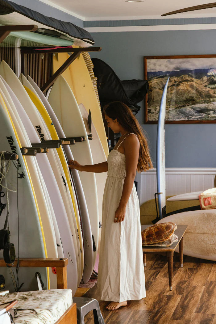 Classic Shirred Midi Dress