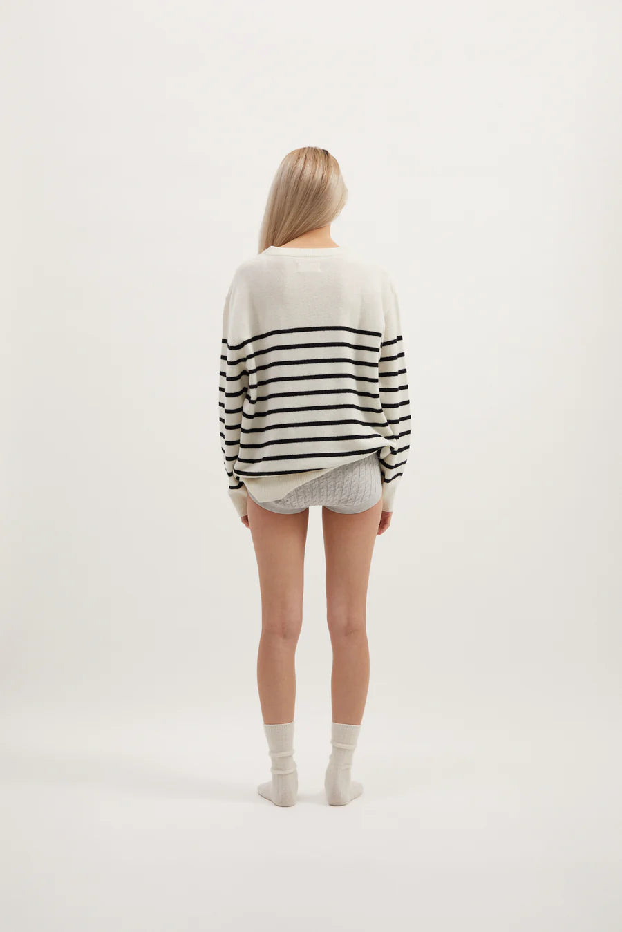 Miller Stripe Knit - Ivory  and Black