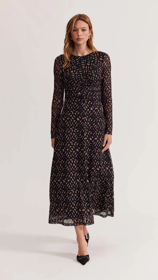 Zadie Mesh Maxi Camel/Blk