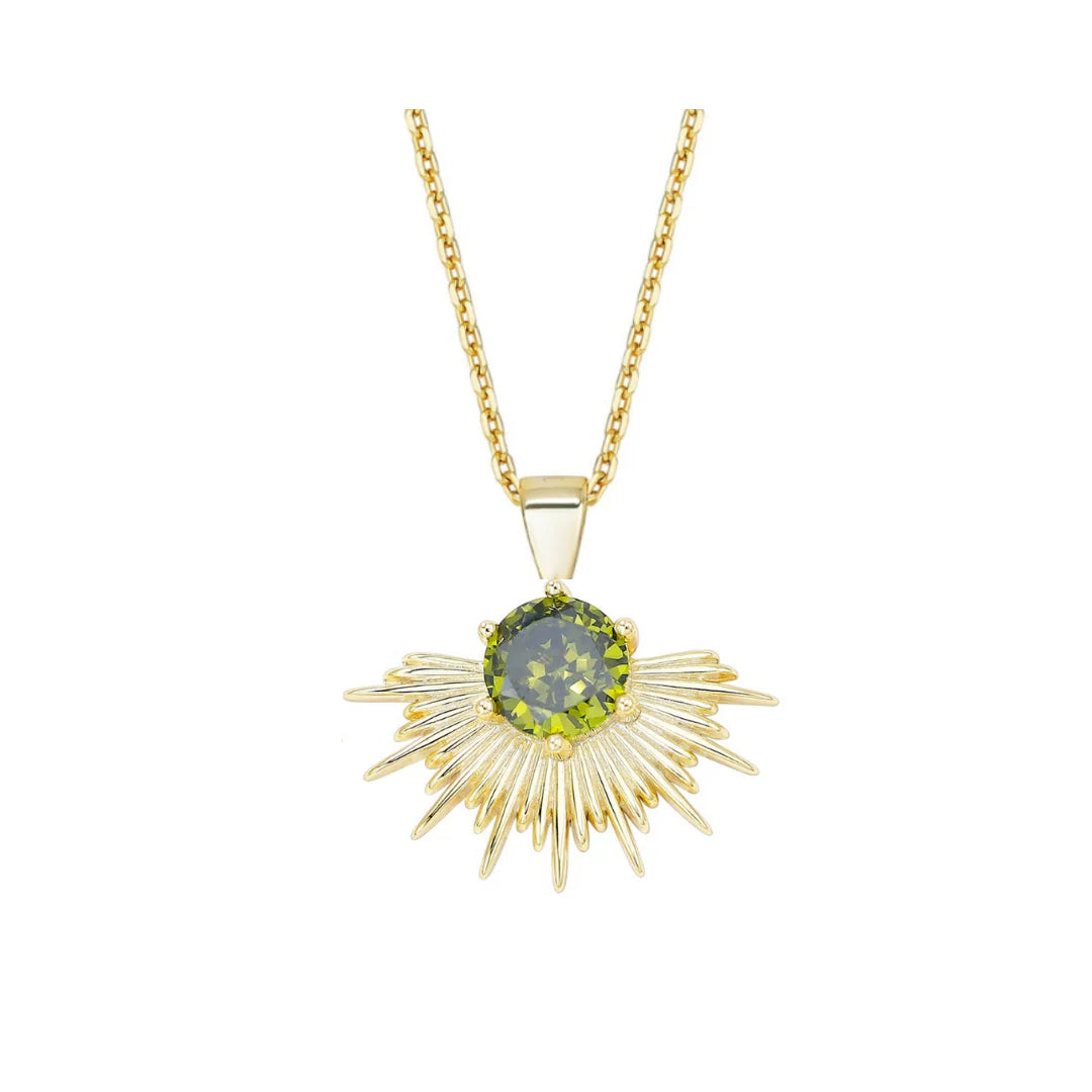 Solace Necklace Peridot Gold