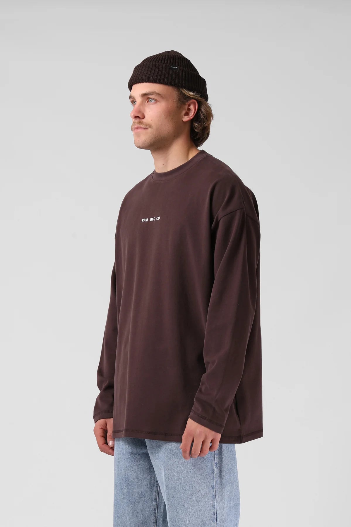Sanded OS L/S Tee Choc
