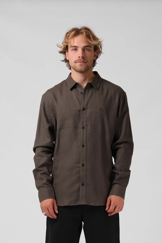 Baller LS Shirt Olive Taupe