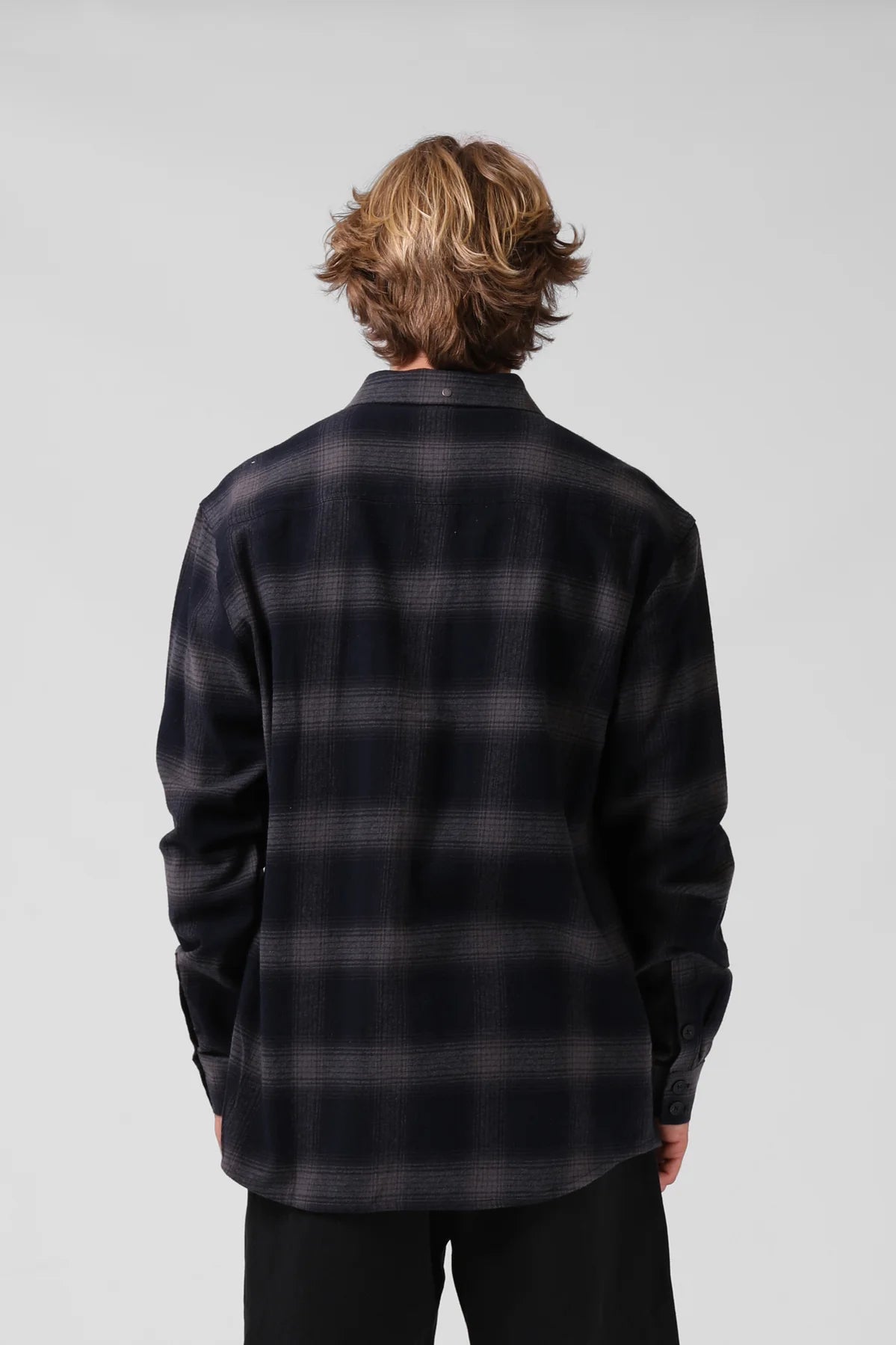 Plaid LS Shirt Charcoal