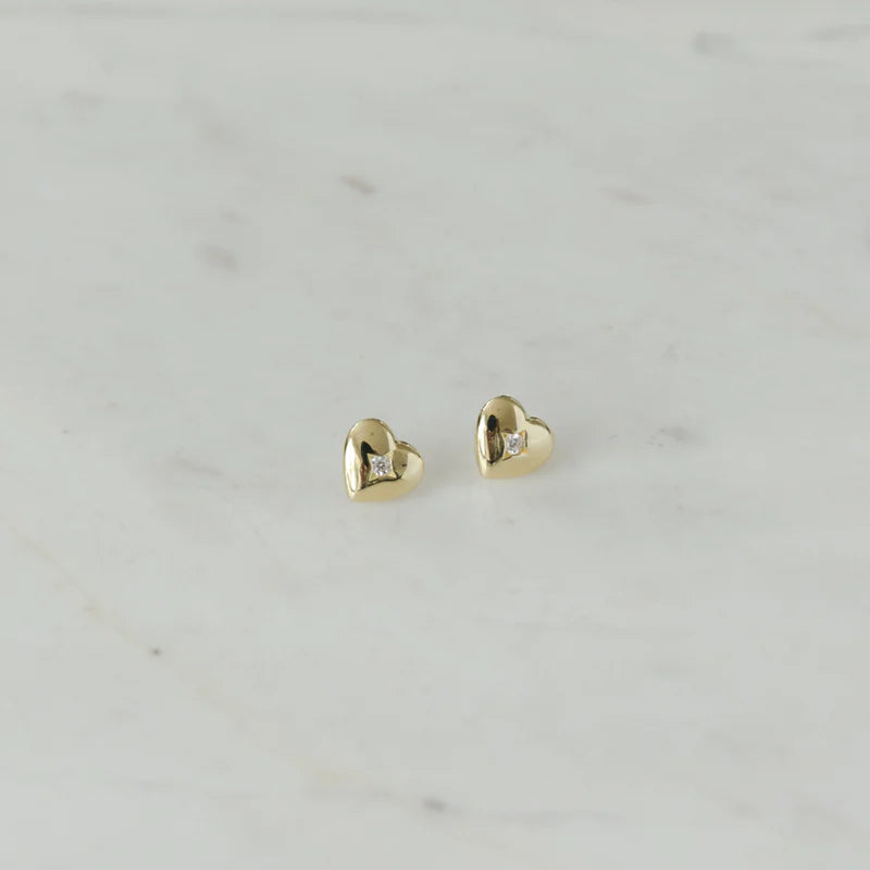 Super Sweetheart Studs Gold