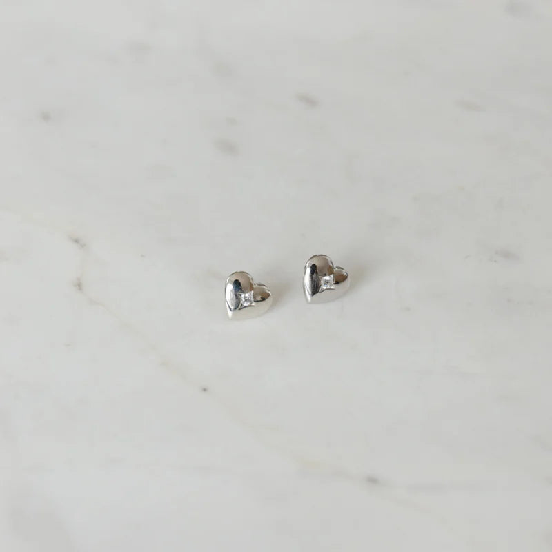 Super Sweetheart Studs Silver