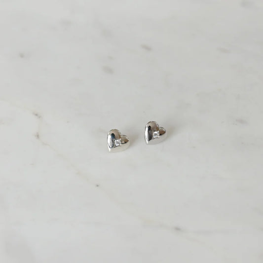 Super Sweetheart Studs Silver