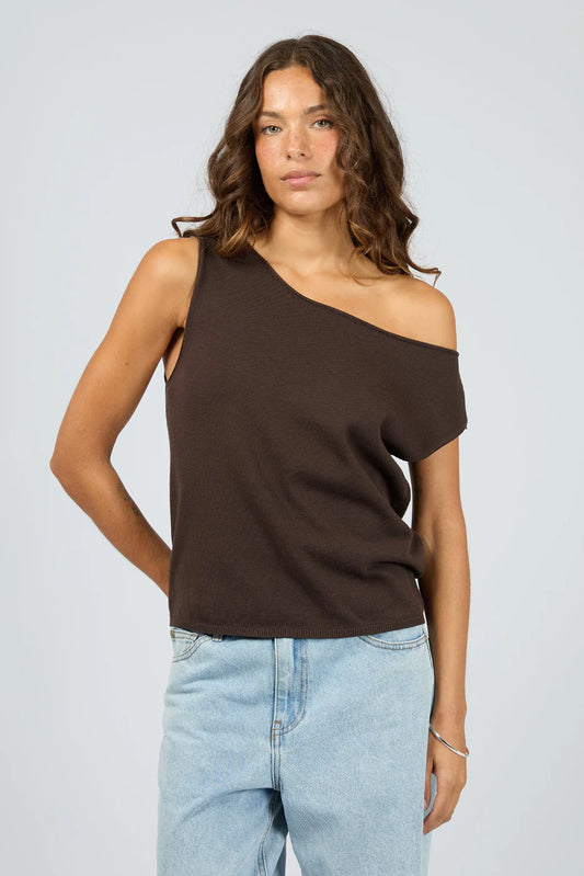 Ellis Off The Shoulder Top Chocolate