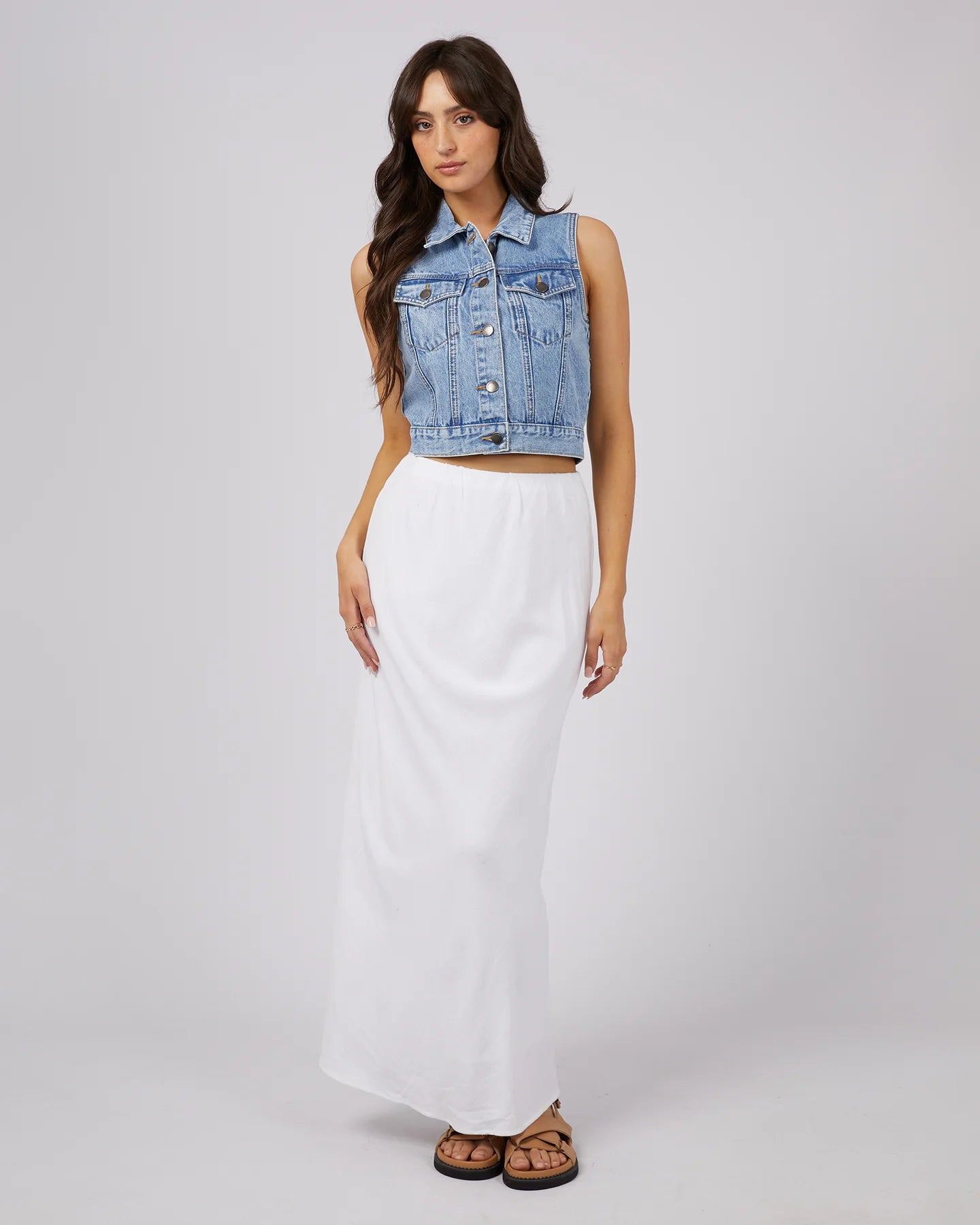 Leyla Maxi Skirt White