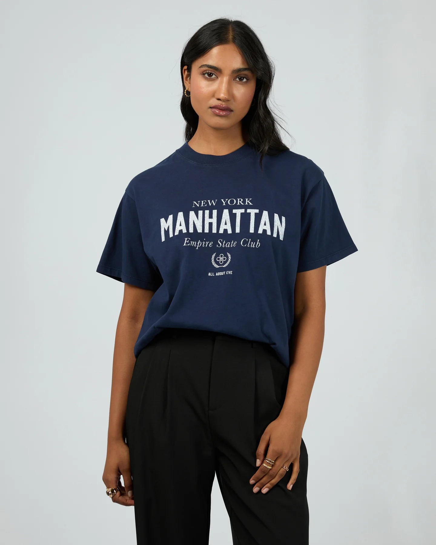 Manhattan Oversized Tee Navy