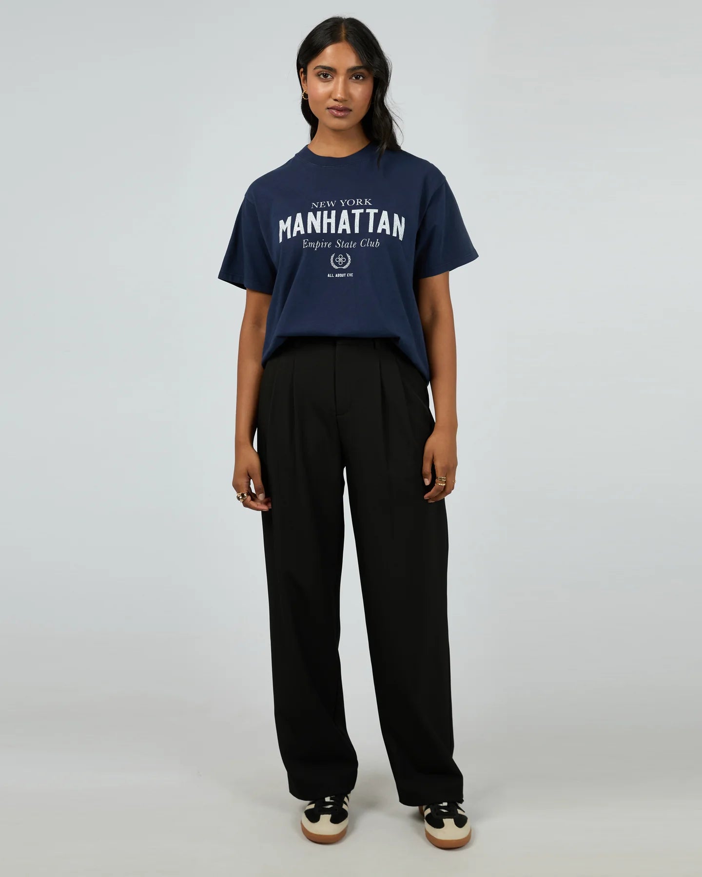 Manhattan Oversized Tee Navy