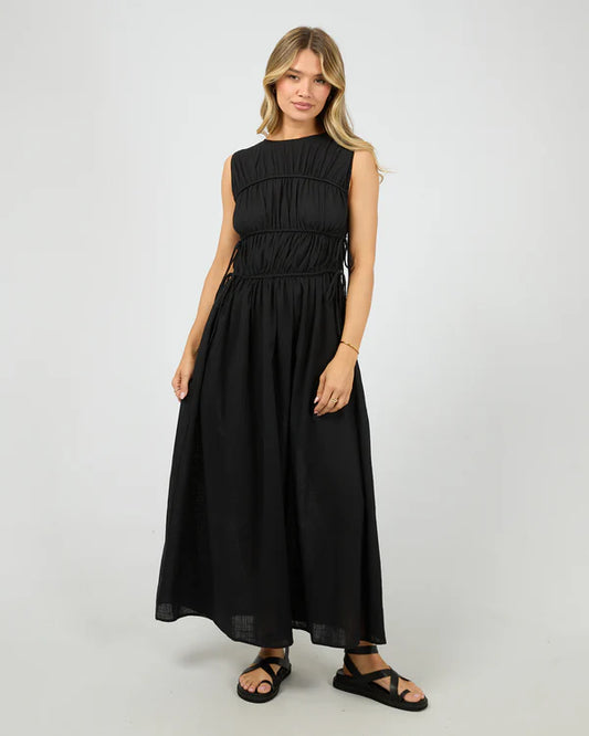 Lou Lou Tie Maxi Dress Black