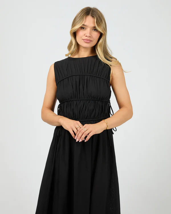 Lou Lou Tie Maxi Dress Black
