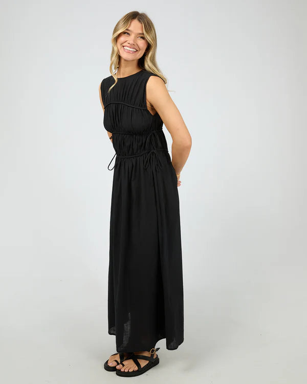 Lou Lou Tie Maxi Dress Black