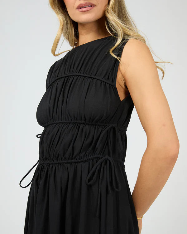 Lou Lou Tie Maxi Dress Black