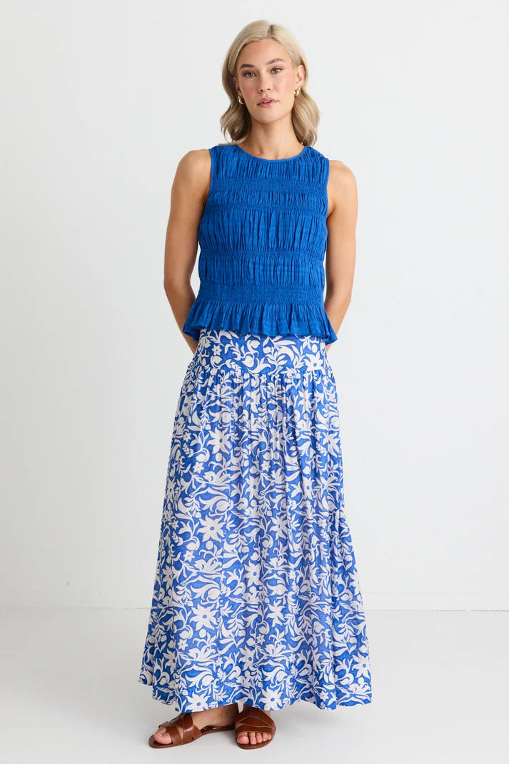 Tuscany Sleeveless Top Cobalt Blue