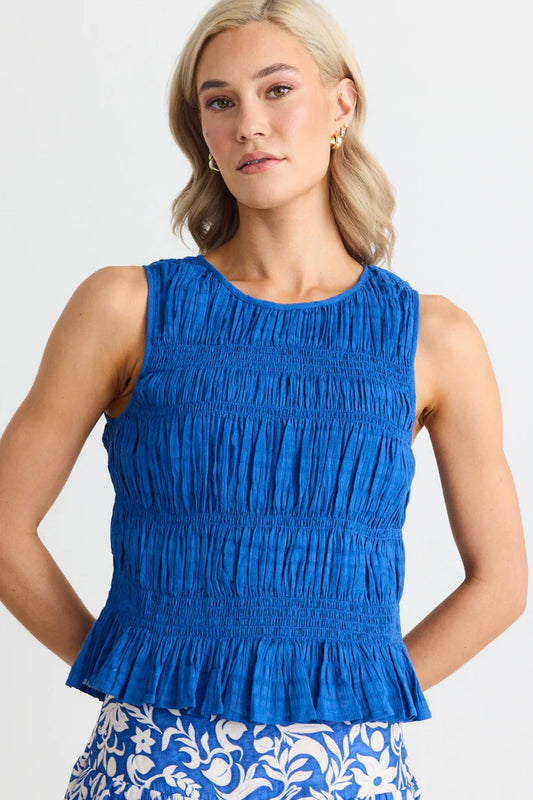 Tuscany Sleeveless Top Cobalt Blue