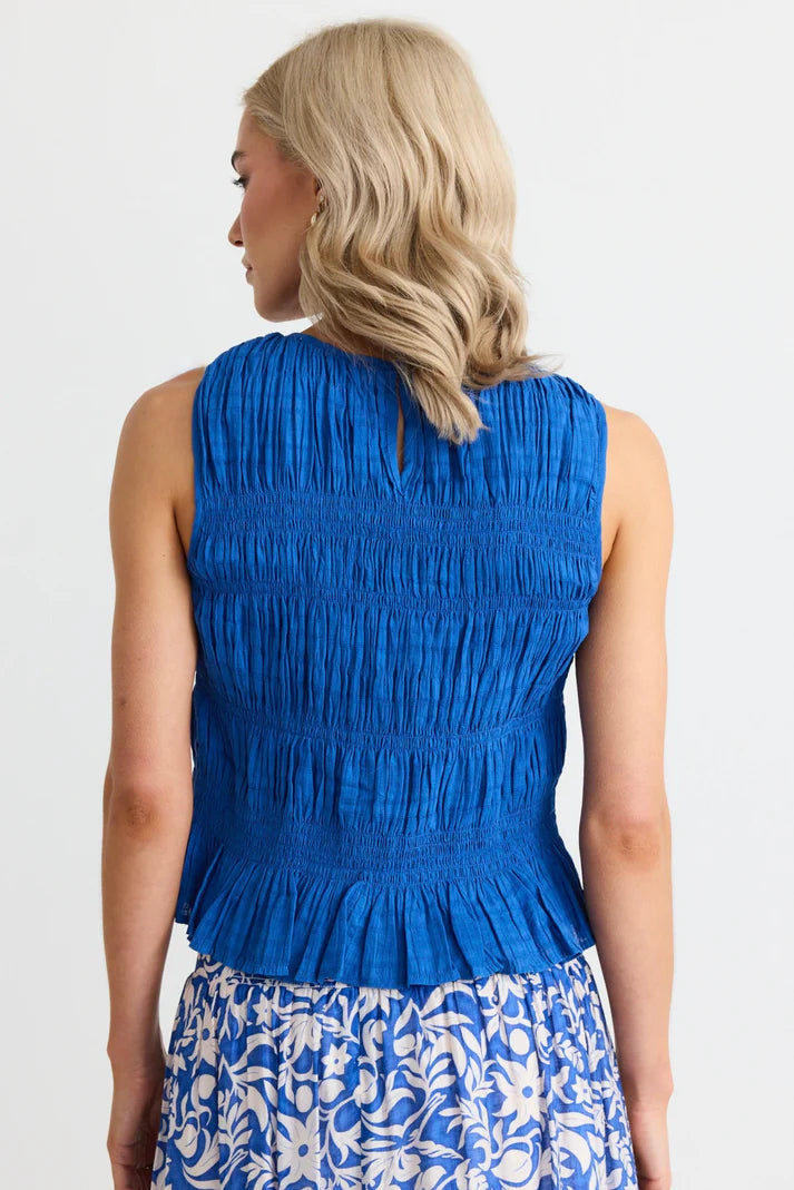 Tuscany Sleeveless Top Cobalt Blue