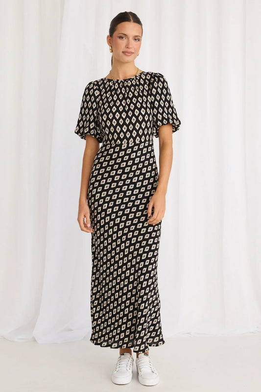 Astrid Geo Spot Maxi Dress