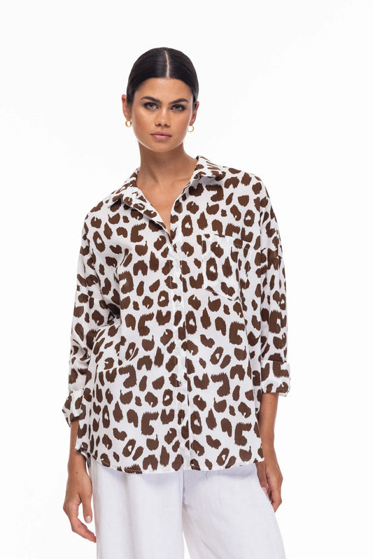 Defiant Shirt Chocolate Leopard