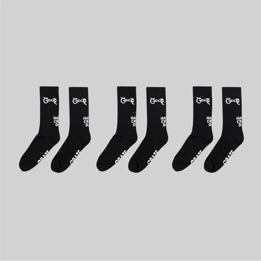 Scripted Sock Pack Black