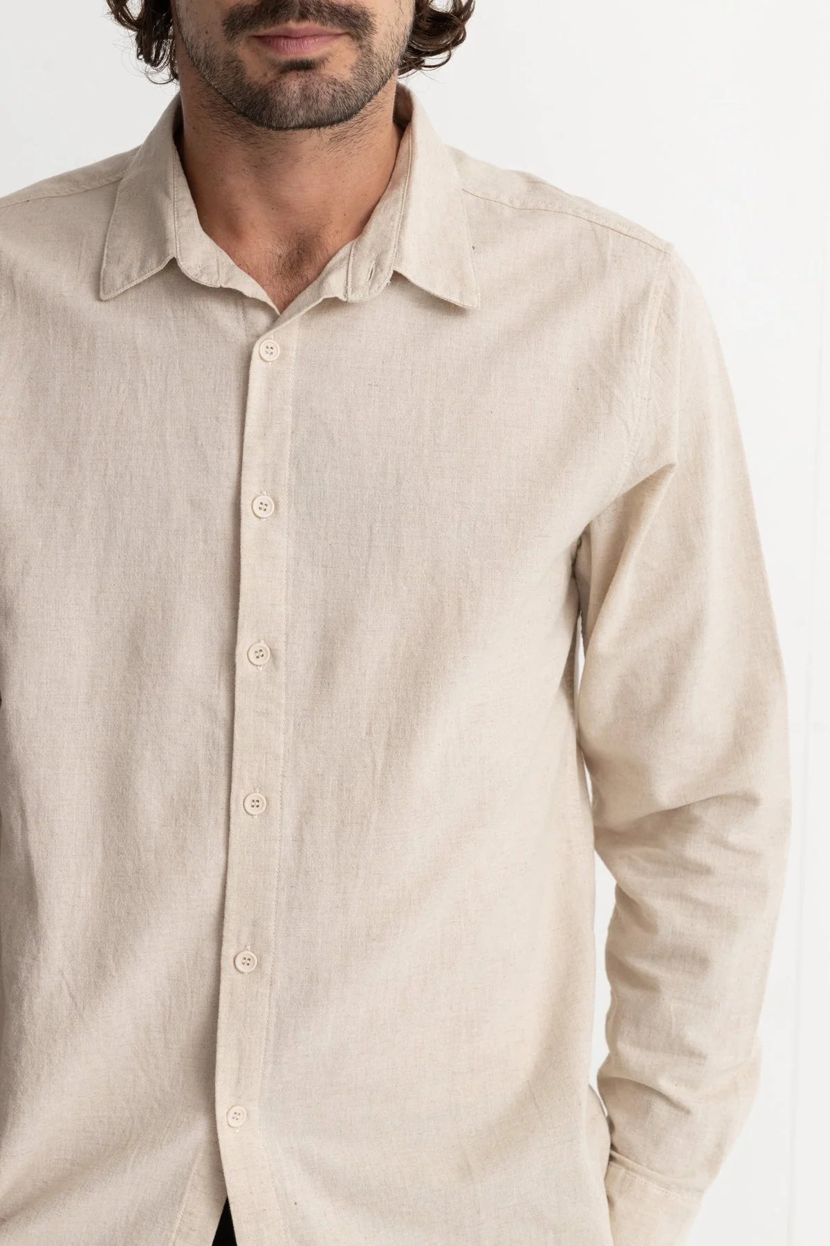 Classic Linen L/S Shirt Sand