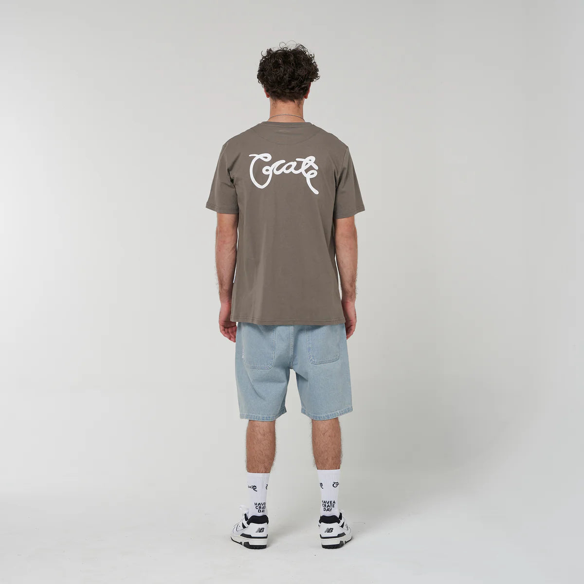 Crate Denim Shorts Light Blue