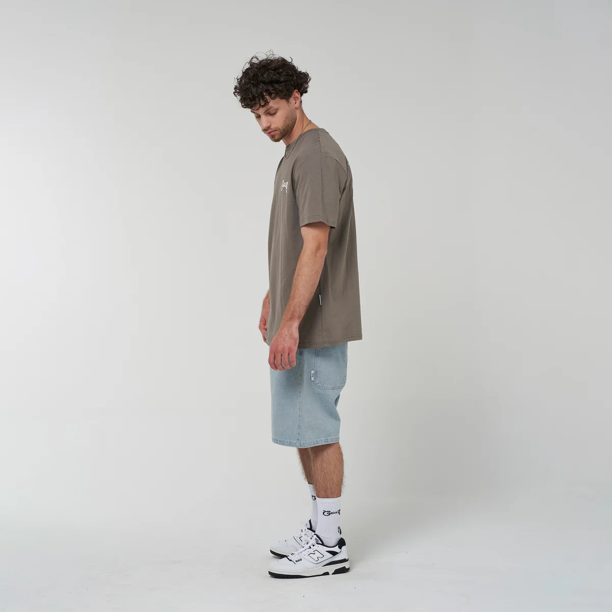 Crate Denim Shorts Light Blue