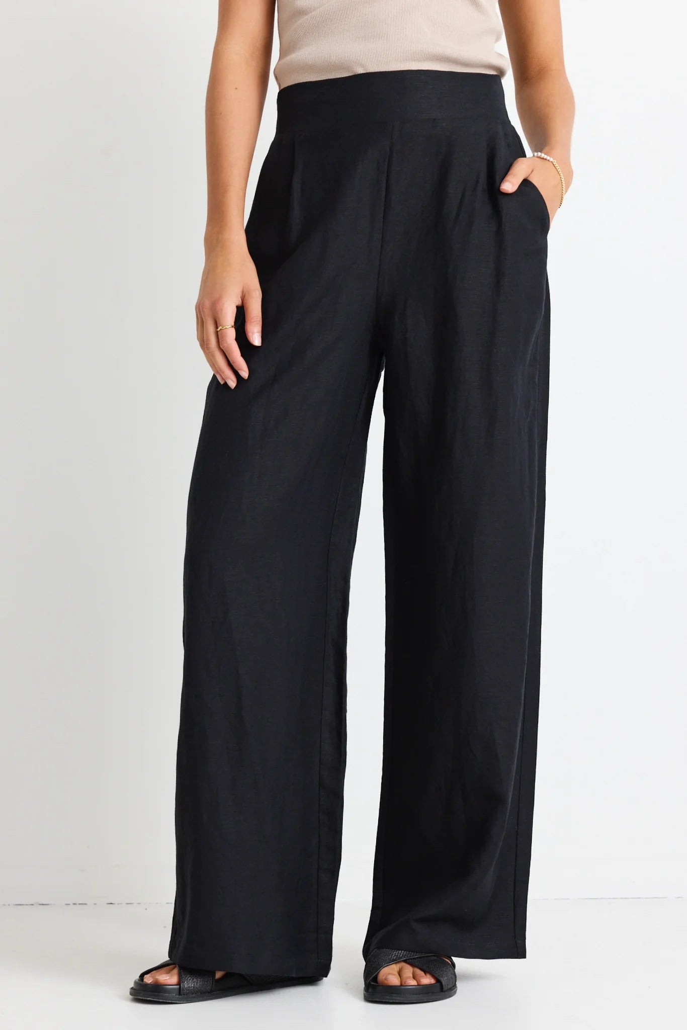 Guardian Linen Viscose Pant Black