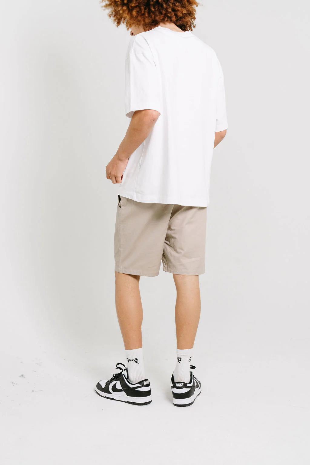 Scripted Stamp Walk Shorts Tan