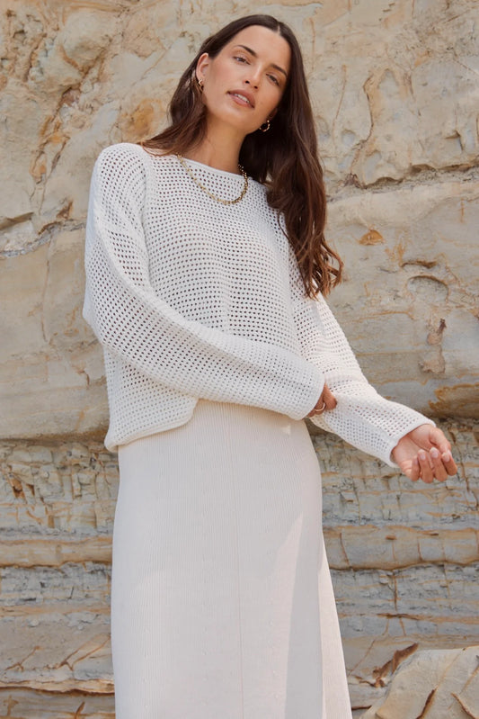 Dawn Crochet Jumper Ivory