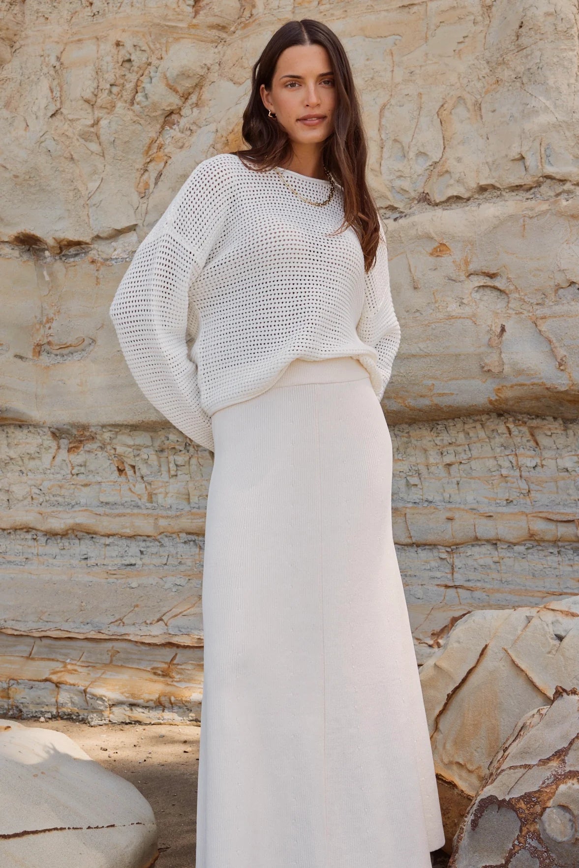 Dawn Crochet Jumper Ivory