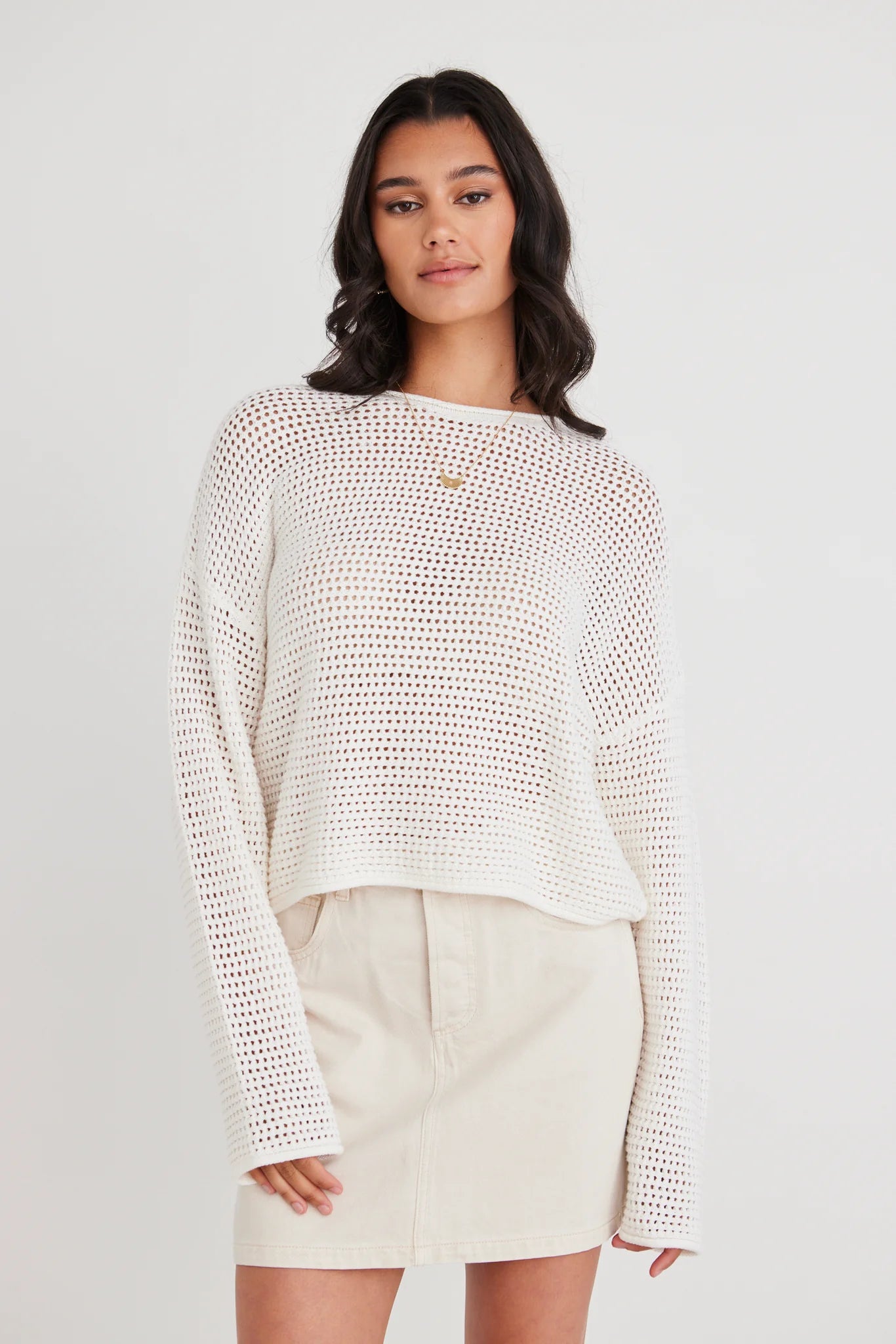 Dawn Crochet Jumper Ivory