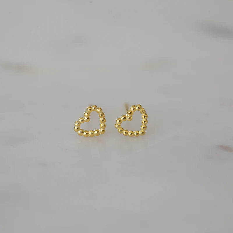 Dotty Love Studs Gold