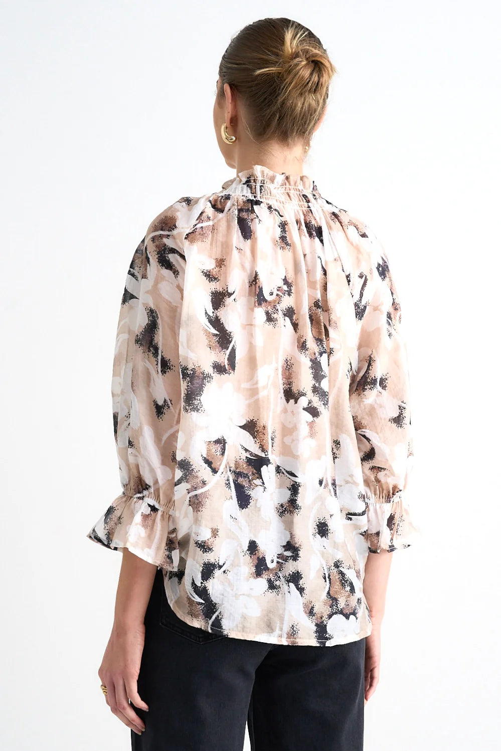 Expedition Beige Abstract Top