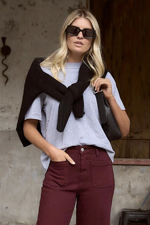 Street Grey Marl Boxy Tee