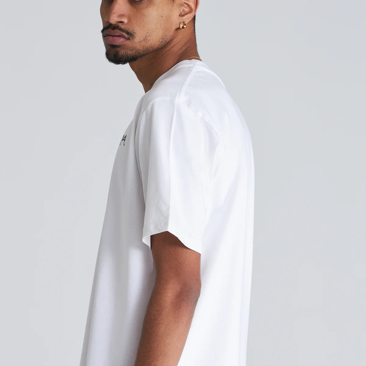 Stamp Script Tee White