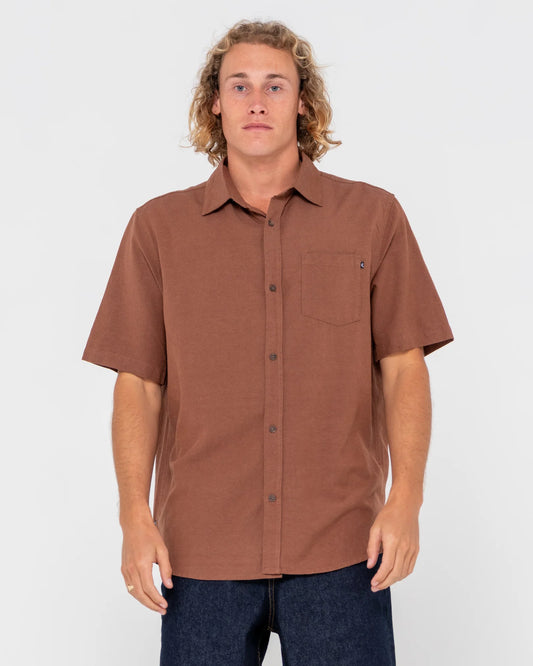 Overtone S/S Linen Shirt Java