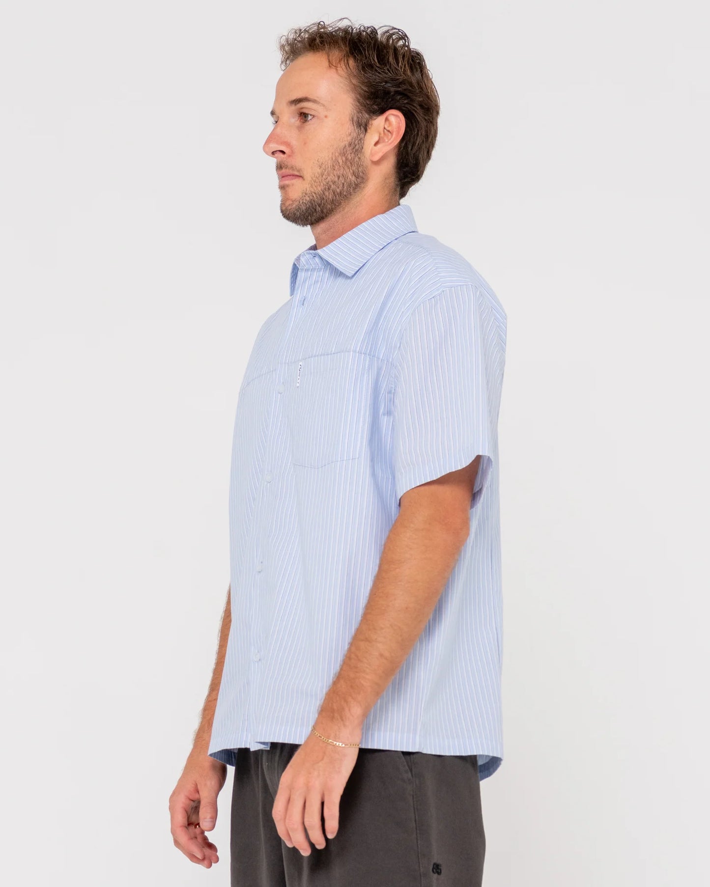 Boxed In S/S Shirt Sky Blue