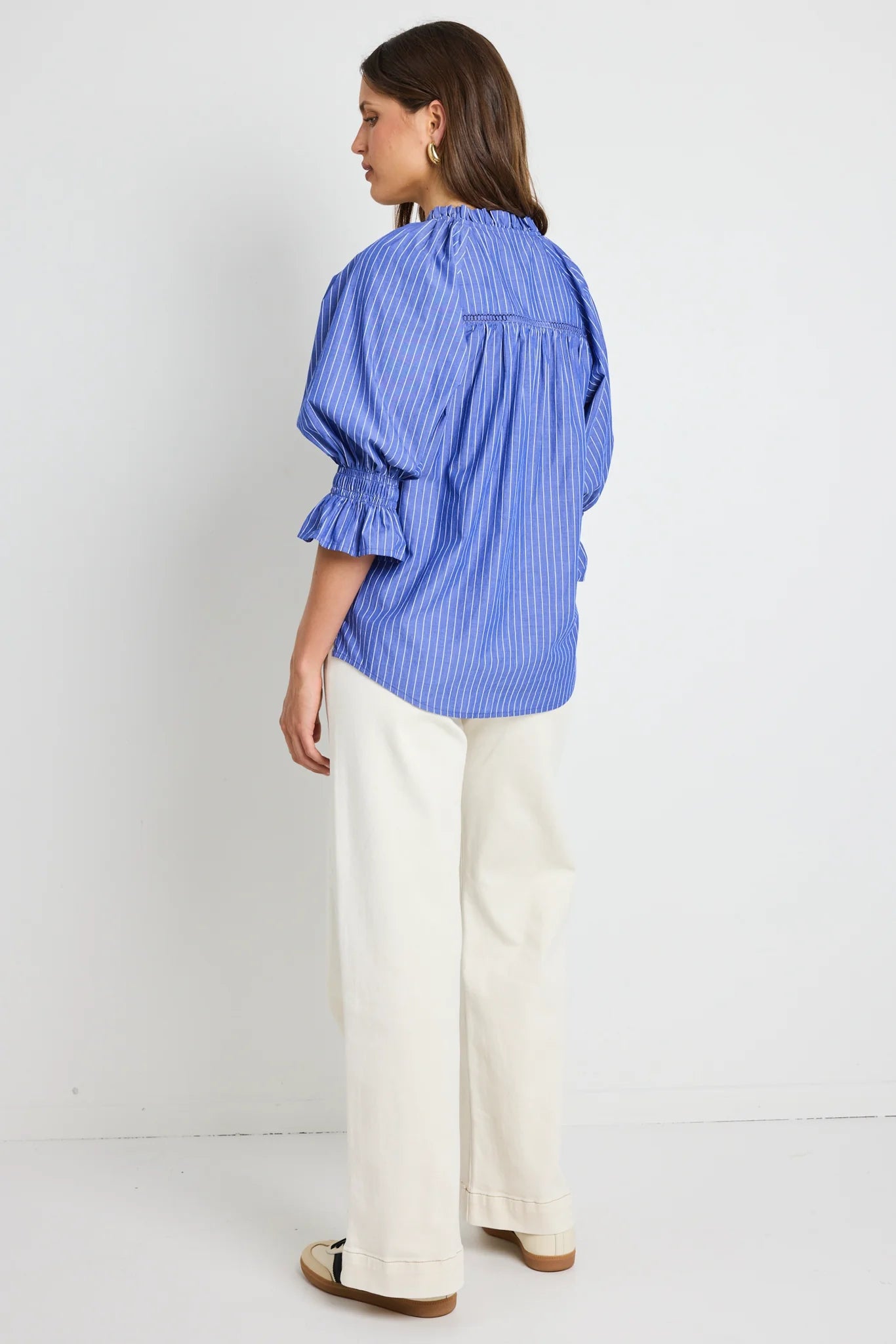 Noetic Blouse Dark Blue Stripe