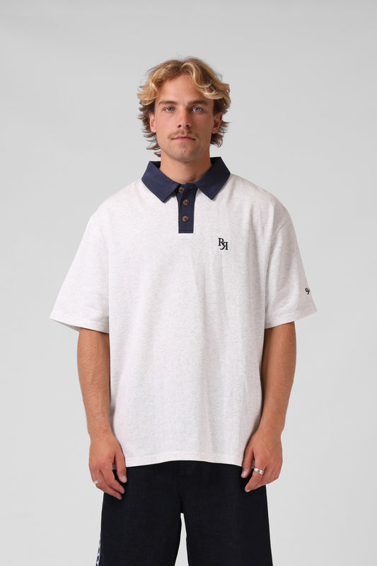 Pro Polo White Marle/Navy