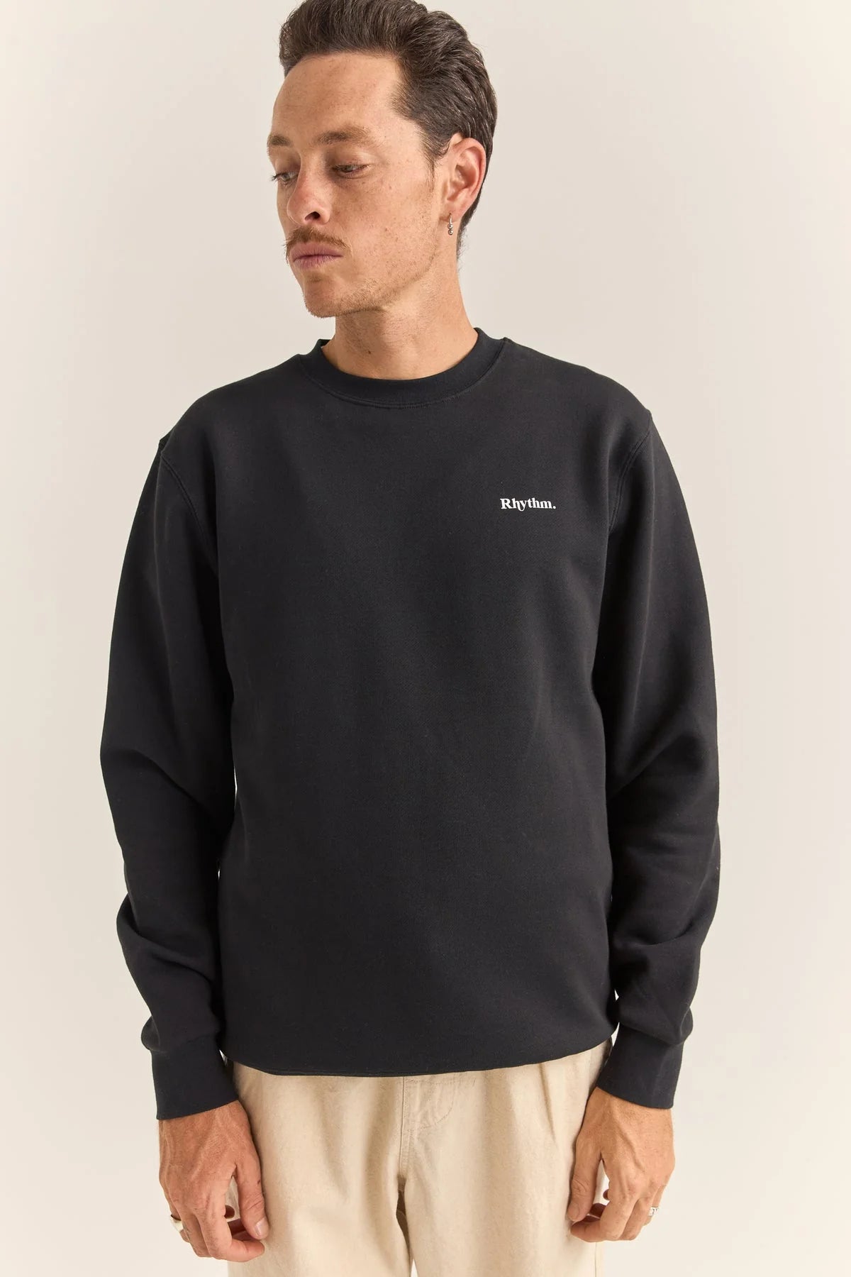 Brand Fleece Crew Grey Heather