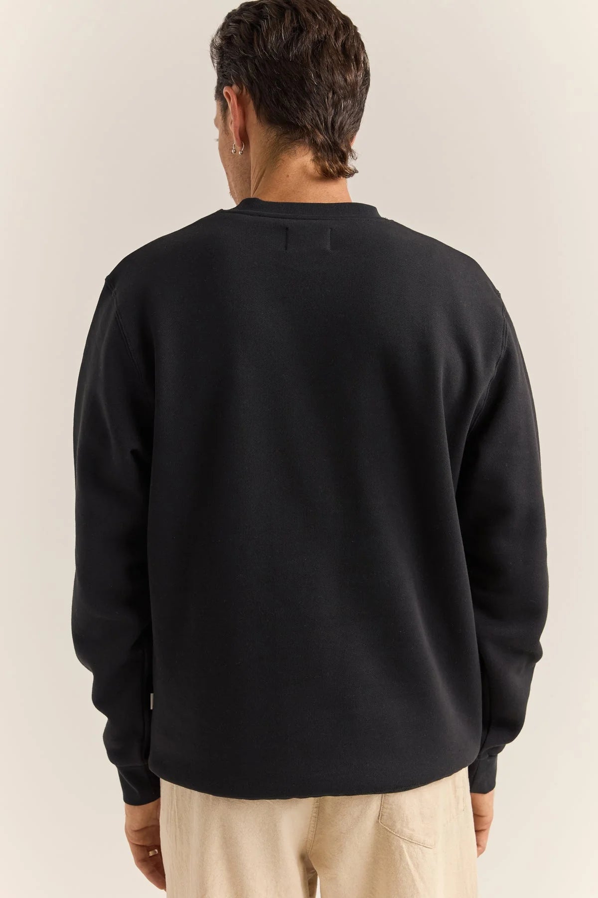 Brand Fleece Crew Grey Heather