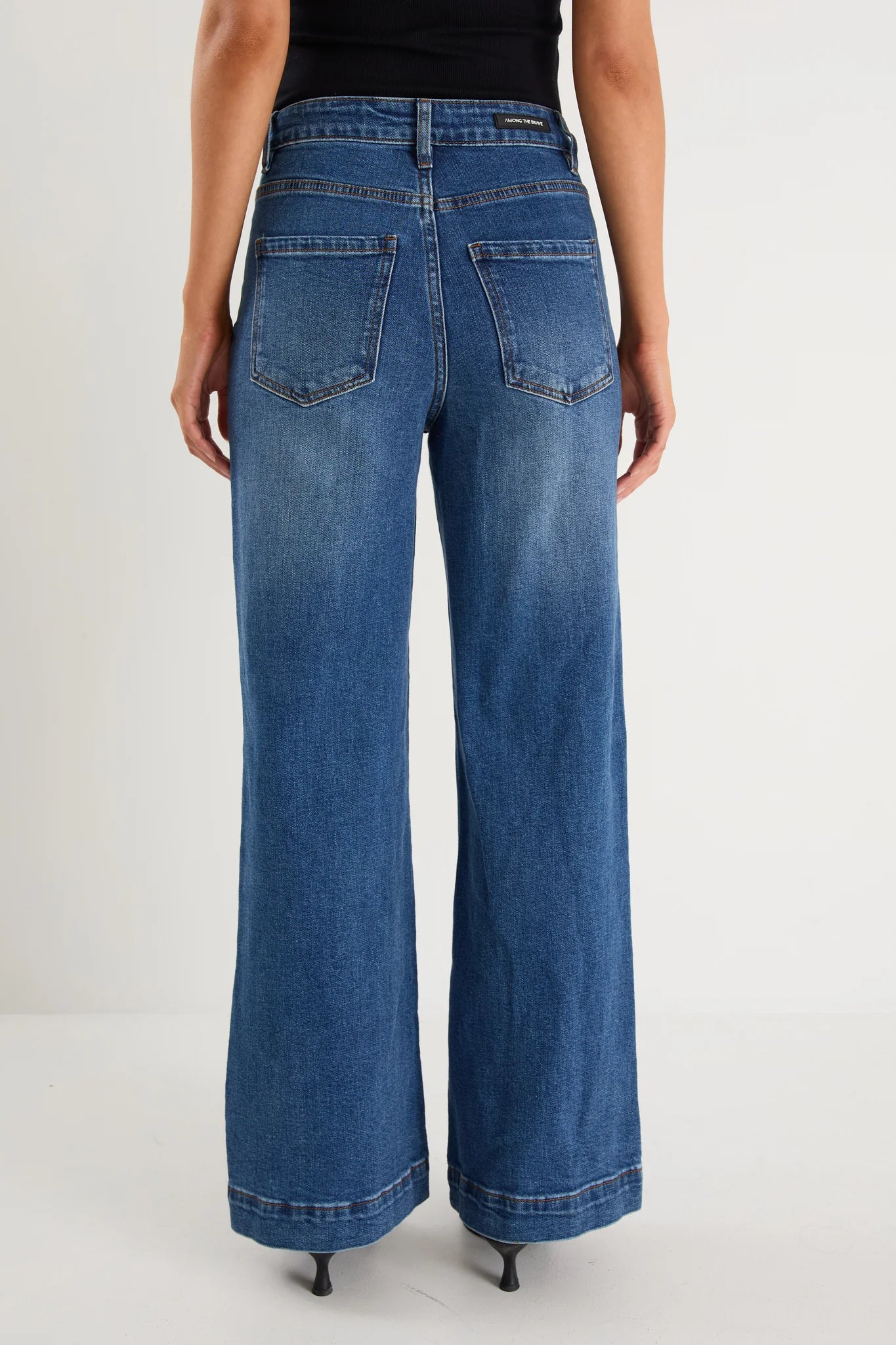 Zoey High Rise Wide Leg Marine Blue