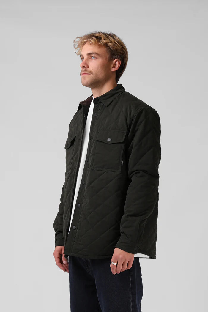 Quilted Jacket Dk  Olive