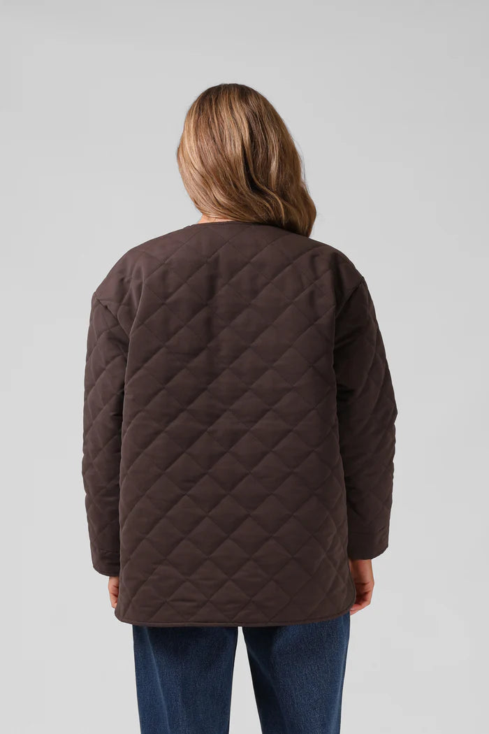 Quilted Jacket Dark Chocolate