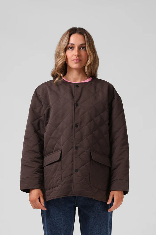 Quilted Jacket Dark Chocolate